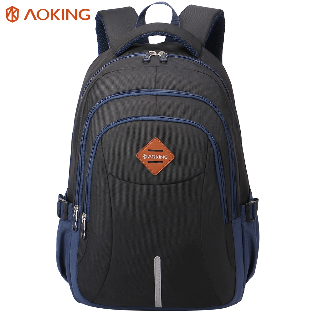 

AOKING Laptop Backpack School Bag Back Pack Backpack China Wholesale Rereflective Business Custom Polyester Unisex Day Backpack, Rose red/black/green/orange