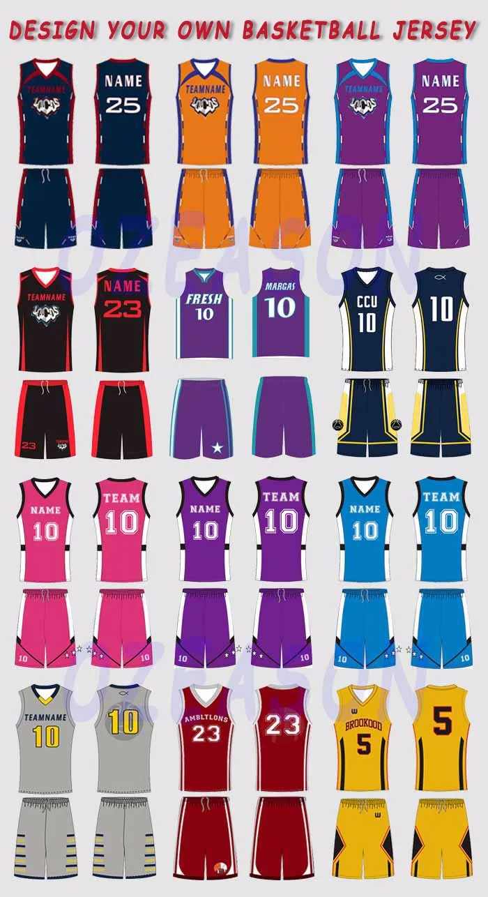 Custom Sublimation Men And Womens College Basketball Uniform Designs