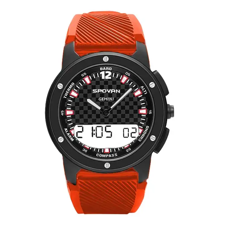 

Spovan Stainless Steel Digital Watch For Man With Compass and Barometer