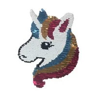 

High quality wholesale new unicorn design popular transfer sequin designs embroidery patches
