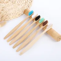 

Eco-Friendly Natural Laser Engraved Private Label Logo Wood Bamboo Toothbrush