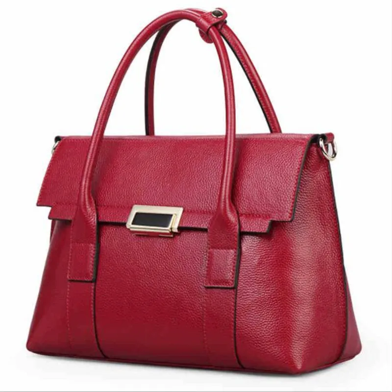 

100% real leather shoulder bag office handbags for women china, 3 colors
