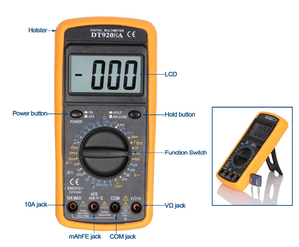 Sell Well Digital Multimeter Dt9208a (ce) - Buy Multimeter,Best ...