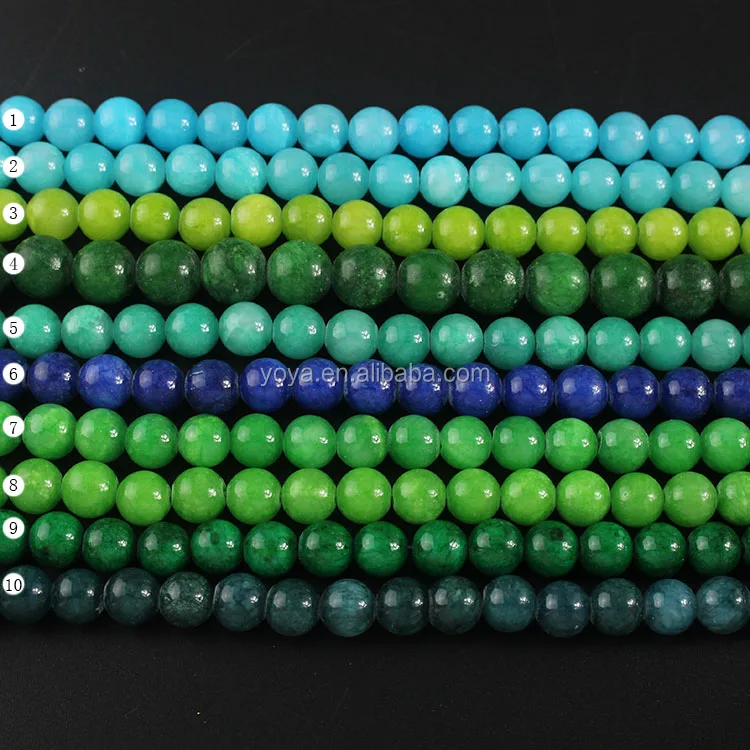 

YJ1122 various colour dyed jade stone beads strand for jewelry making