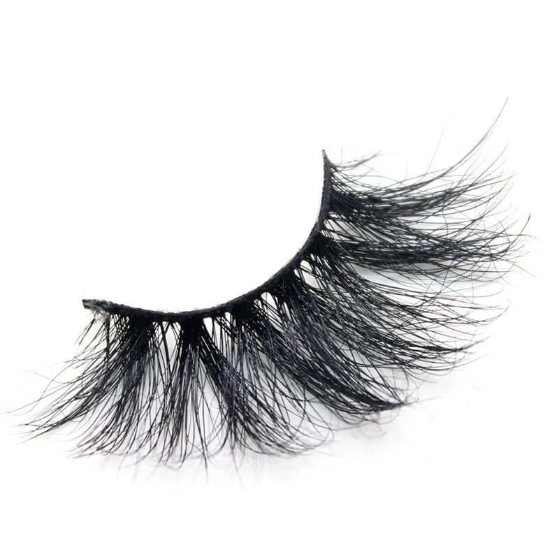 

PL7 Best selling custom 25mm 3D 5D mink eyelashes, Natural black
