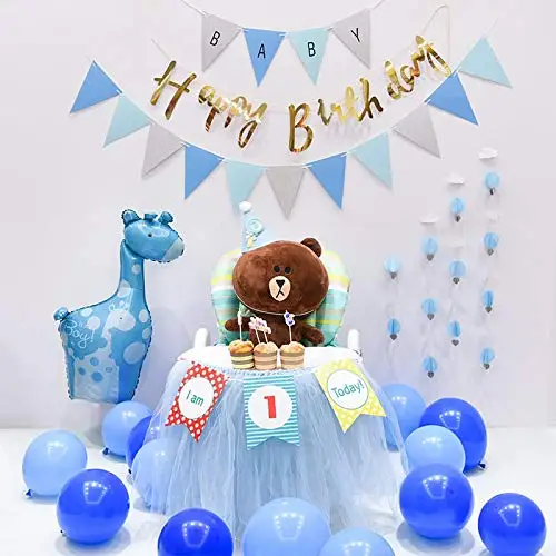 1st Birthday Decoration For Boy Baby 1st Birthday Party Supplies And