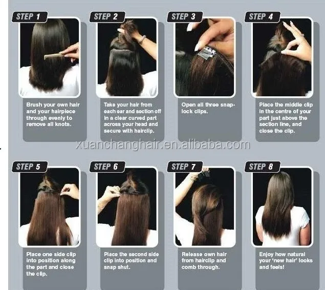how to open hair extension clips