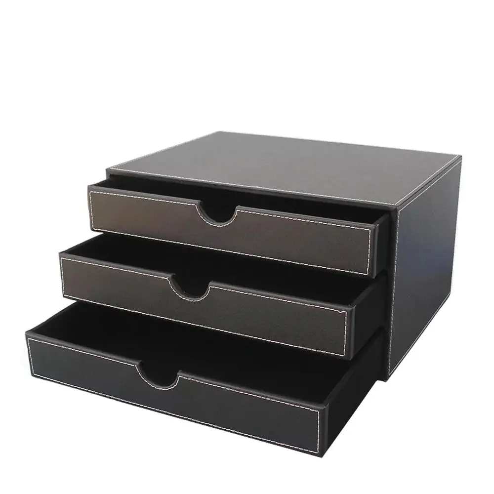 
High quality office supplies leather desktop file cabinet drawer white file storage cabinet data file cabinet 