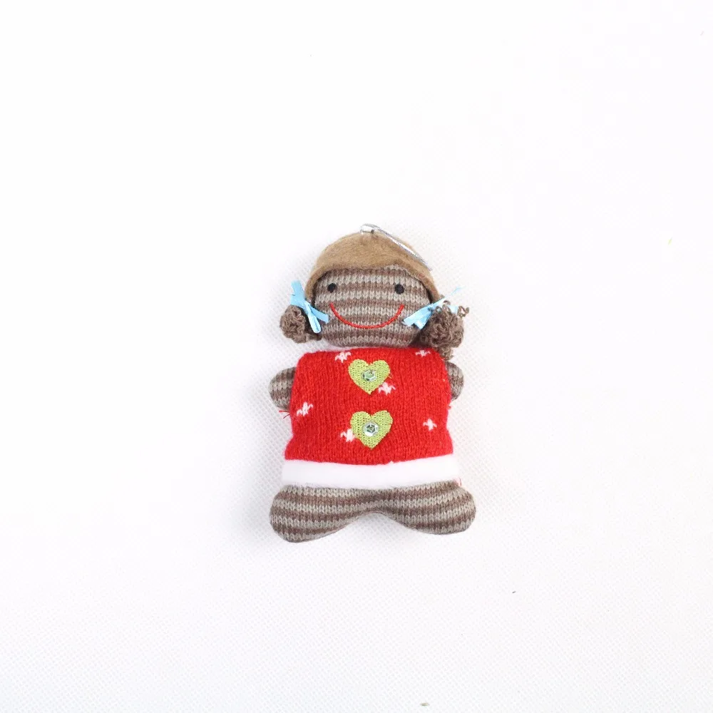 
Lovely christmas decoration stuffled hand knitting patterns hanging toys doll small 