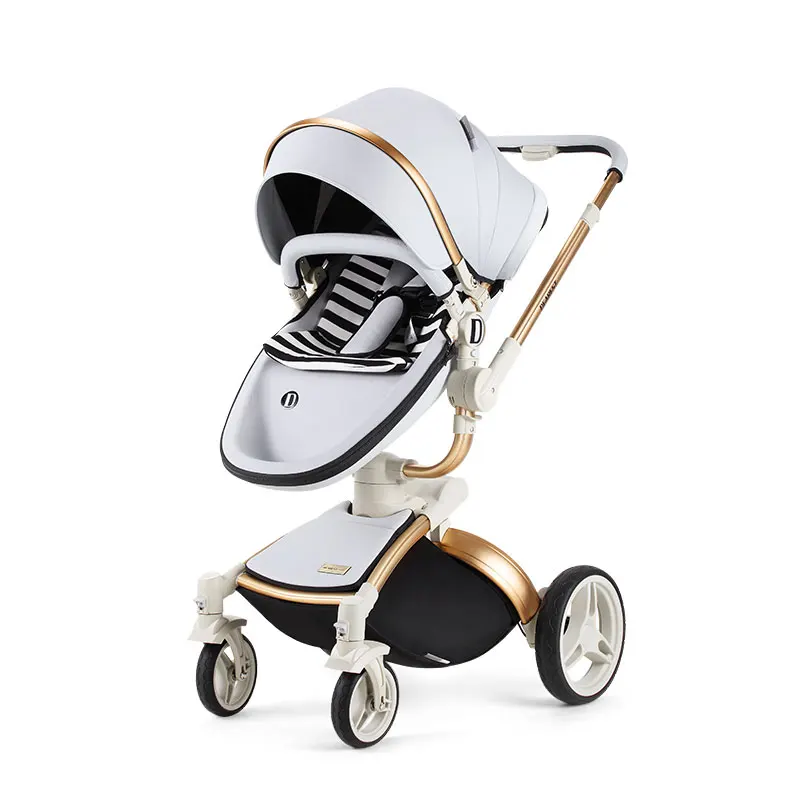 

Germany Dearest 2 In 1 Stroller Can Sit Reclining High Landscape 360 Degree Rotating Wheel Pu Material Shock Absorber