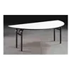 half round desks table with folding legs