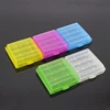 Battery Case Plastic Transparent Colorful AA AAA 14500 10440 Battery Storage Box Case for 4PCS Batteries
