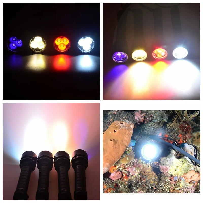 LED Diving Flashlight Torch Lamp Waterproof flashlight