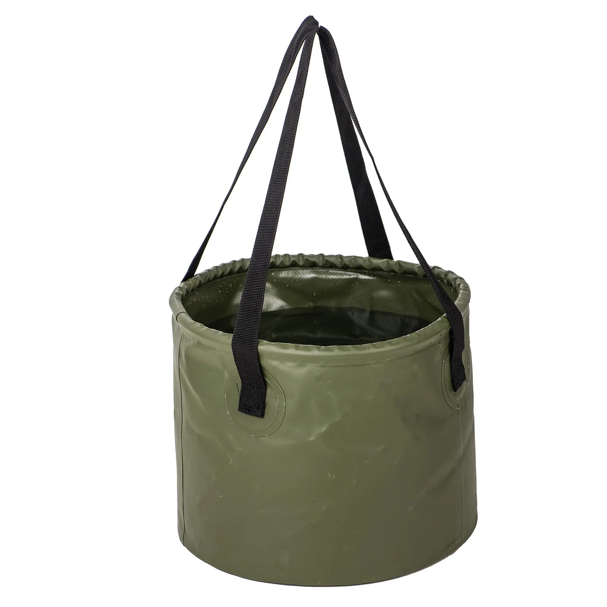 

Tarpaulin Green Foldable Water Bucket with Handle Collapsible Fishing Bucket Camping Tools Flexible and Foldable Pvc BUCKETS