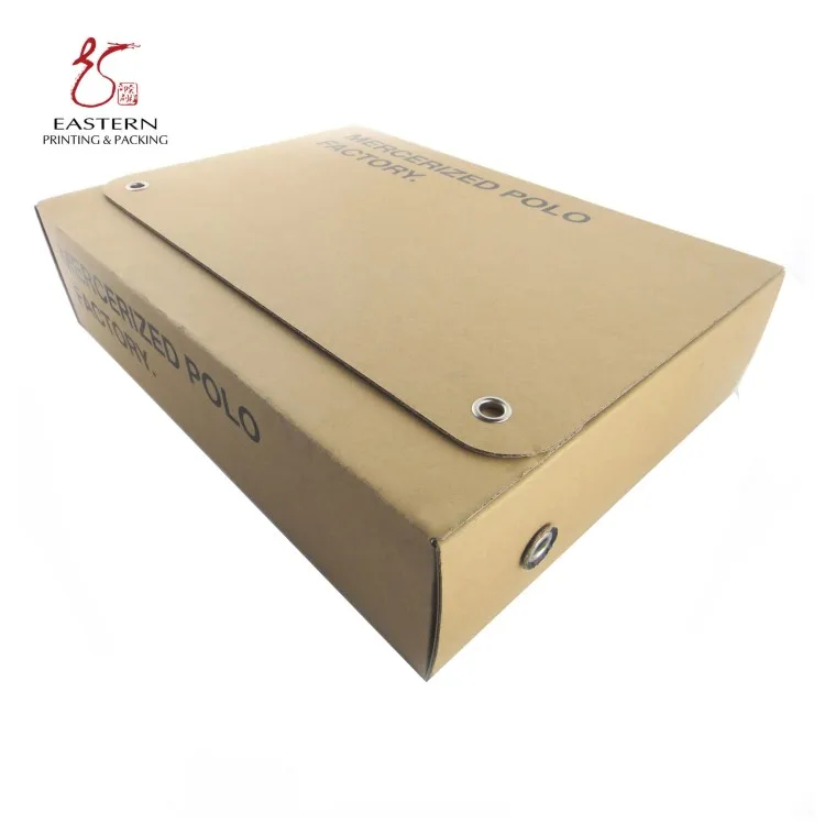 Brown Luxury Kraft Paperboard Box Packaging For Apparel / Brown Folding