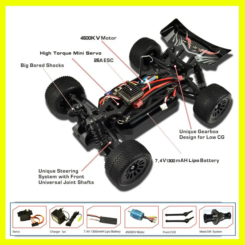 1 18 scale rc cars brushless