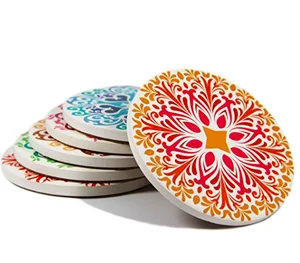 Personalized Custom Printed Round Ceramic Coasters