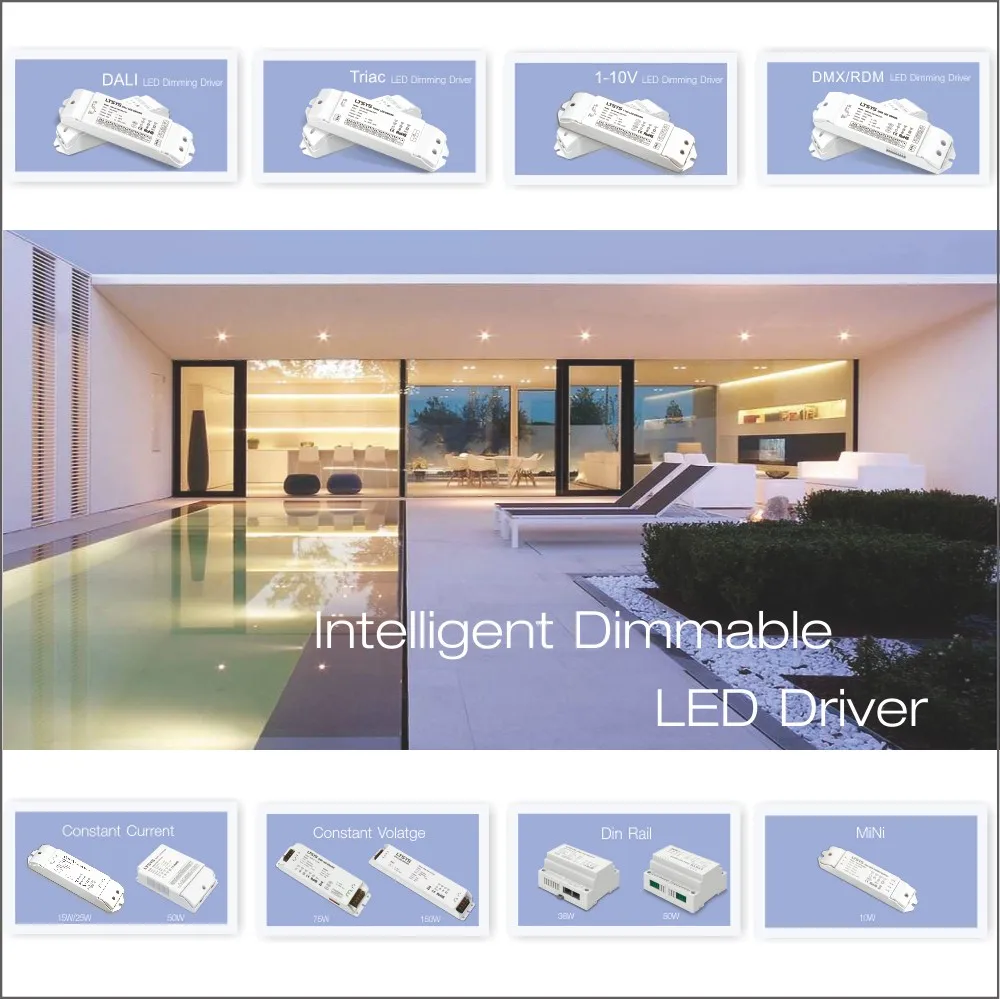 Constant Current Push Dim 3-15w AC100-240V dimming DALI-15-100-400-F1P1 led power supply