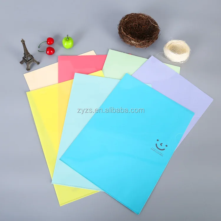 
Custom print PP plastic clear file folder 