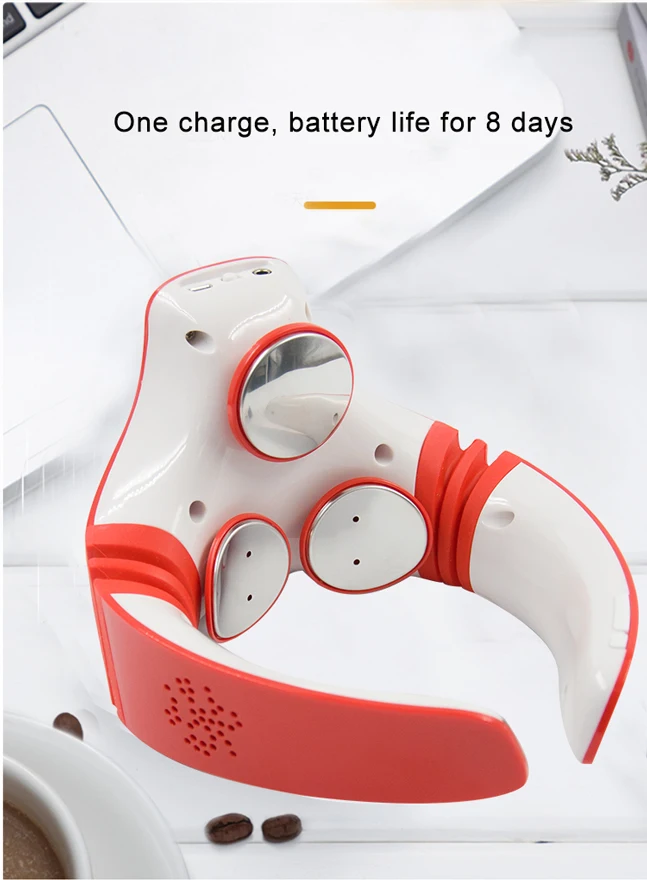 rechargeable 3d intelligent mini handheld plastic electric heating electric pulse shoulder and back and neck massager