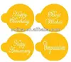 Script Celebrations Flexible Cake Stencils For Cake Decorating DIY Cake Tools