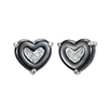 Ceramic Jewelry factory latest design CZ Inlay 925 Silver Women Stud Earrings