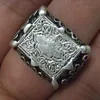 Custom silver Islamic engraved mens rings for jewelry