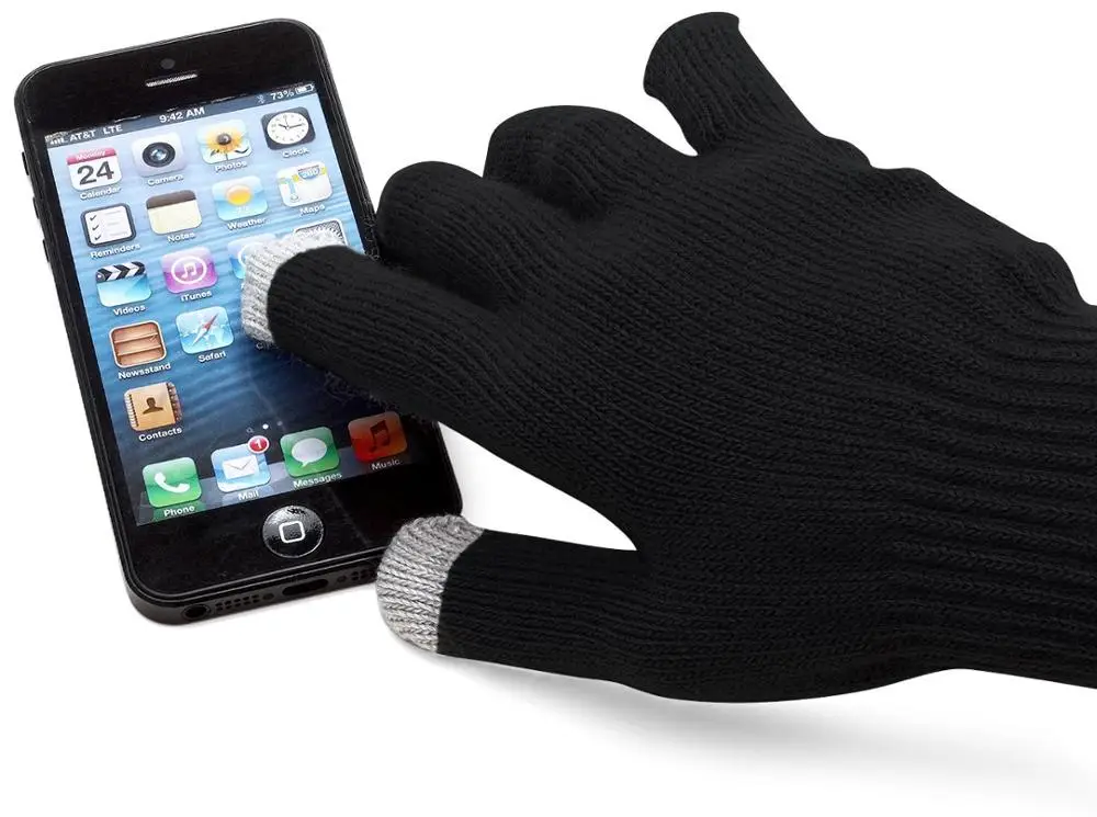 3 手指发短信触摸屏冬季手套 handschuhe gant hiver 触摸屏智能手机