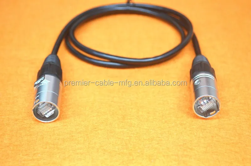 100 ft Gel Filled Outdoor CAT 5e Ethernet Cable w//Neutrik EtherCon RJ45 plugs.