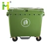 660L Large Size Outerdoor wheelie industrial Plastic garbage can waste bin with Wheels for Sale
