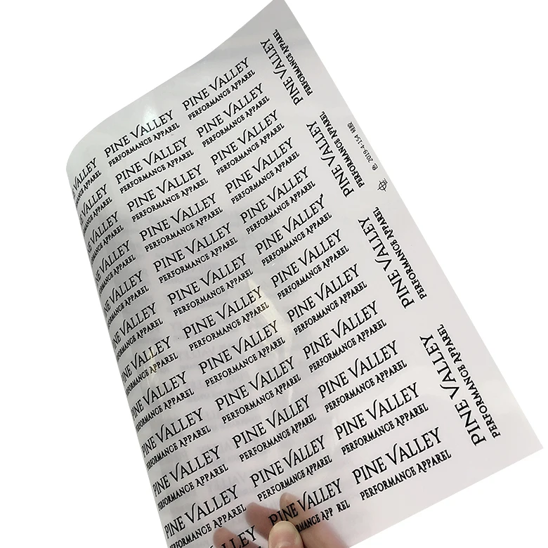 High density printing stickers iron on label 3d silicone heat transfer logo for garment