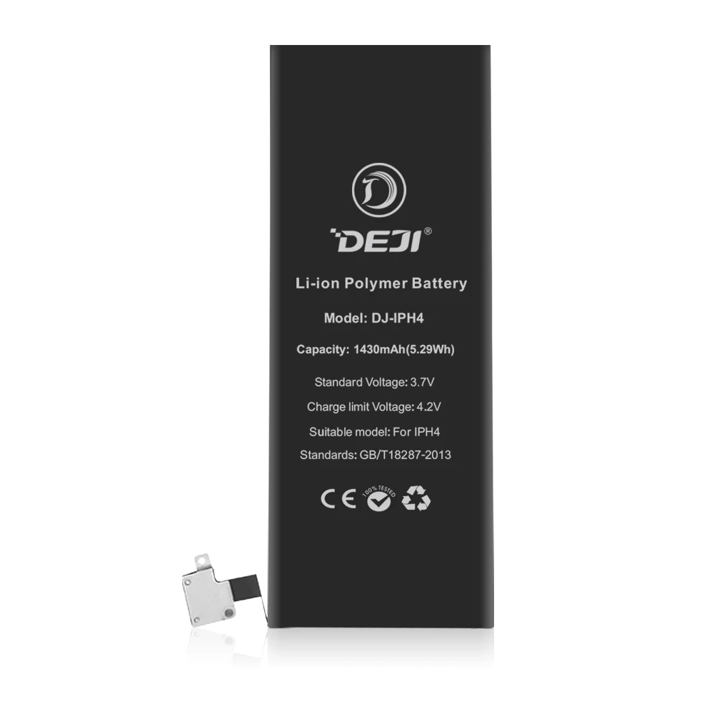 

deji battery for phone battery 4 4S replacement digital battery