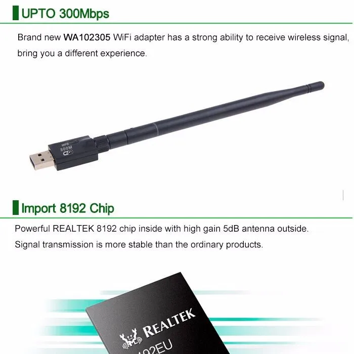 150Mbps USB Wifi Wireless Adapter W/ External Antenna For Laptop PC 802.11n/g/b 