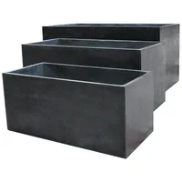 

Factory direct sales high strengt light weight durable rectangle outdoor fiberglass clay planter box for garden