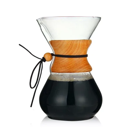 

Wholesale 800 ml /27 oz high borosilicate glass coffee maker heat resistant, Transparent