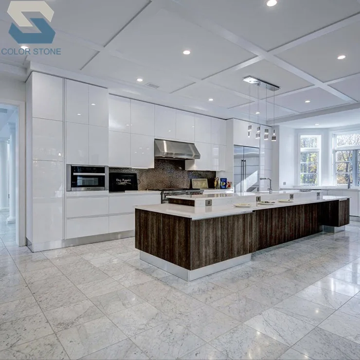 Bianco Carrara Marble Kitchen Countertops: Affordable Laminated Options