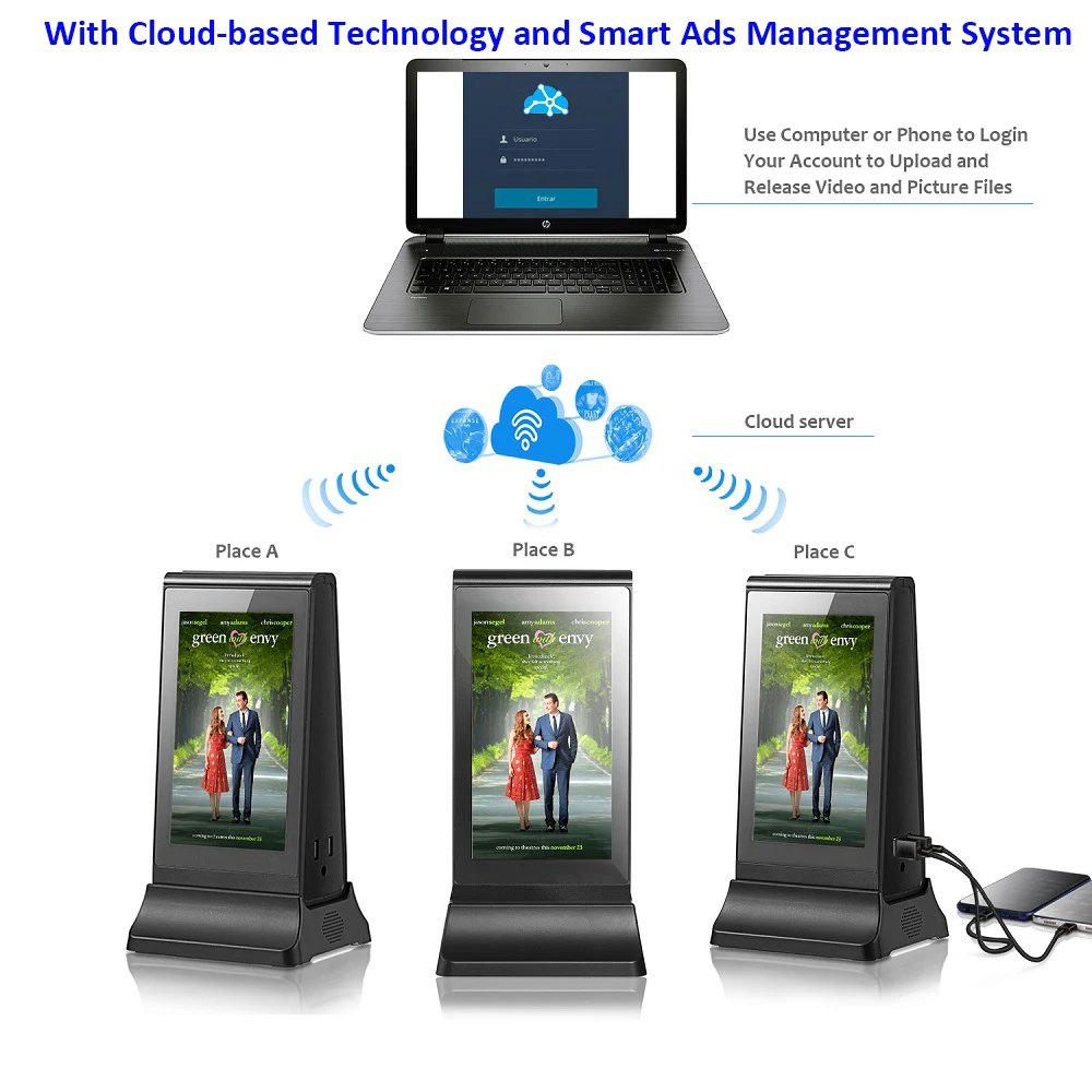 Docking station power bank restaurant power bank charging station public advertising phone charging station - ANKUX.COM