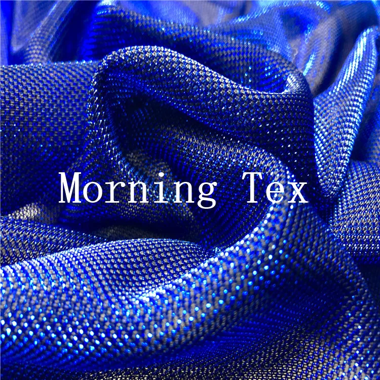 Lurex Net Fabric Metallic Royal Blue 150cm