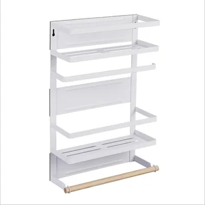 Image of 2018 new design large size refrigerator side shelf kitchen fridge magnetic storage rack