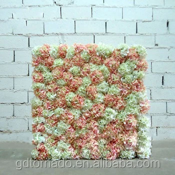 2017 Zhen xin qi crafts artificial silk flower wall for wedding backdrop decoration