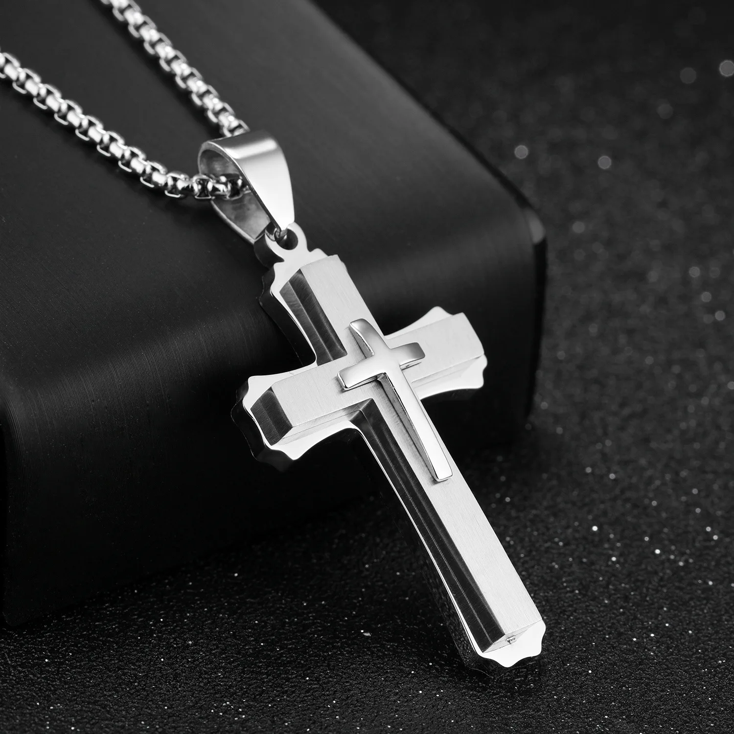 Crucifix Jesus Christ Cross Pendant Custom Chain Byzantine Necklace ...