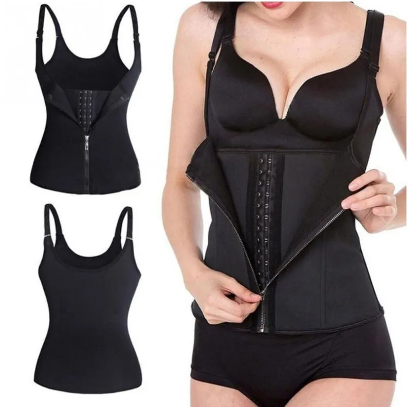

Latex corset waist trainer for women slim body shapers girdles, Black,beige