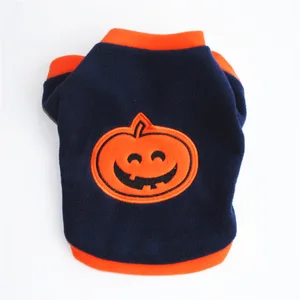 Image of Pet Dog Sweater Cat Clothes Pet Puppy Halloween Gift Dog Shirt Tops Pumpkin Costumes