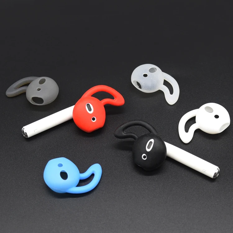

High Quality Silicone Ear hook Plugs/Tips/Hooks/Muffs Case For AirPod, White,blue,red,black,clear