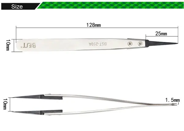 BEST-259A ESD replaceable plastic tipped tweezers for electronic repair.jpg