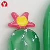 Factory sales custom cactus slice pool float mattress water air bed inflatable Green plant floats