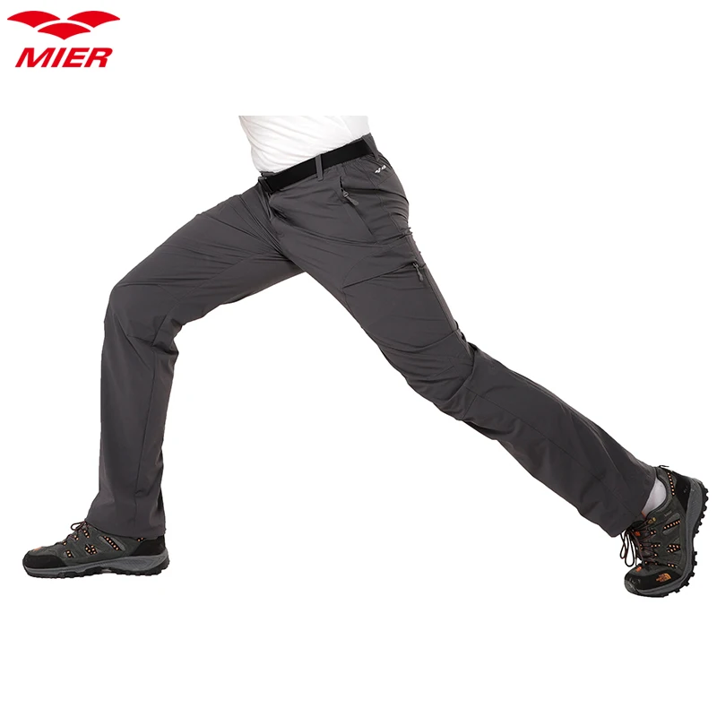 

Men's Hiking Pants Lightweight Stretchy Cargo Pants with Side Elastic Waist, 5 Large Zipper Pockets, Quick Dry, N/a
