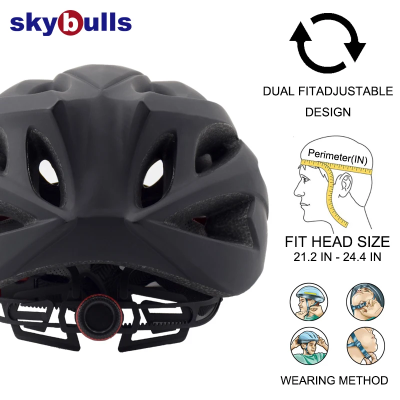 
skybulls 2019 bicycle helmet with sun visor ECE/CE certification mens black helmet 