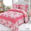 Reactive printed satin cotton patch work designs for bed sheets