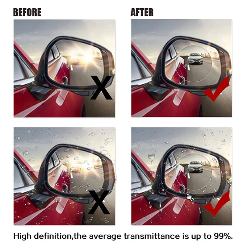 2018 New Car Side Rearview Mirror Waterproof Membrane Anti-fog Film Sticker